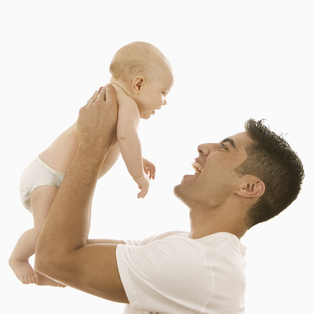 Dad loving baby